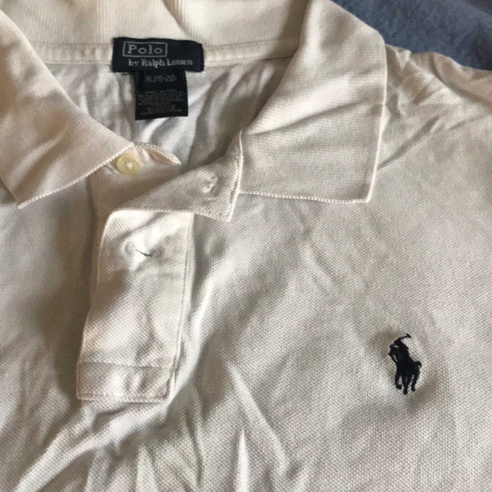 White Polo Shirt Sz XL (18-20)
